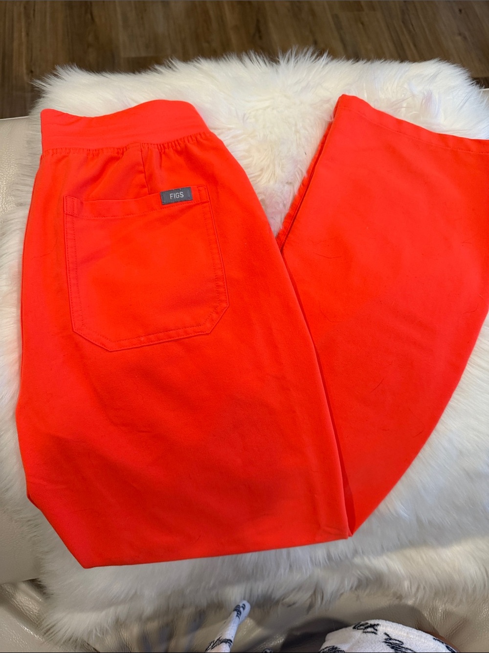FIGS sunset orange scrub set